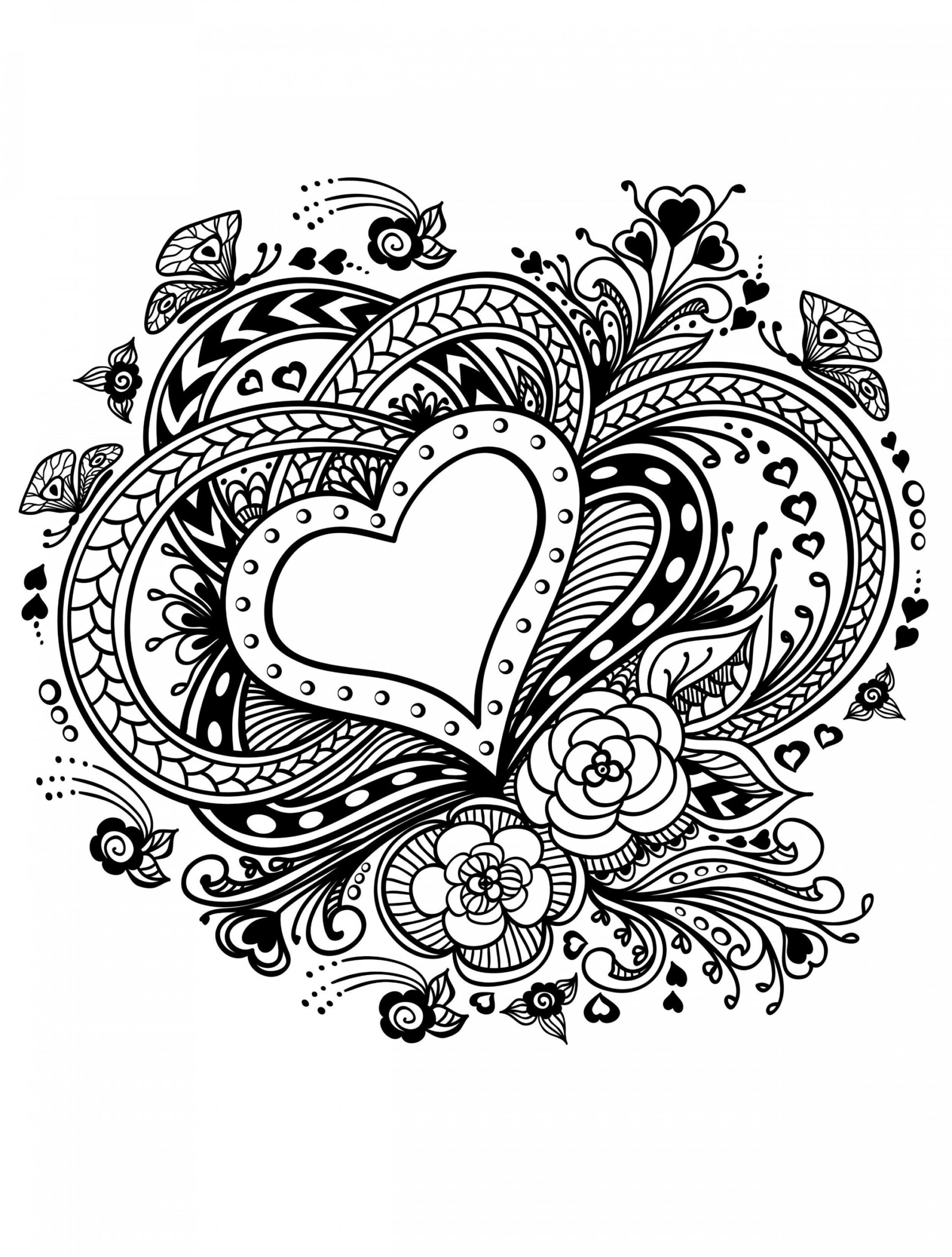 Free Printable Valentines Adult Coloring Pages  Love coloring