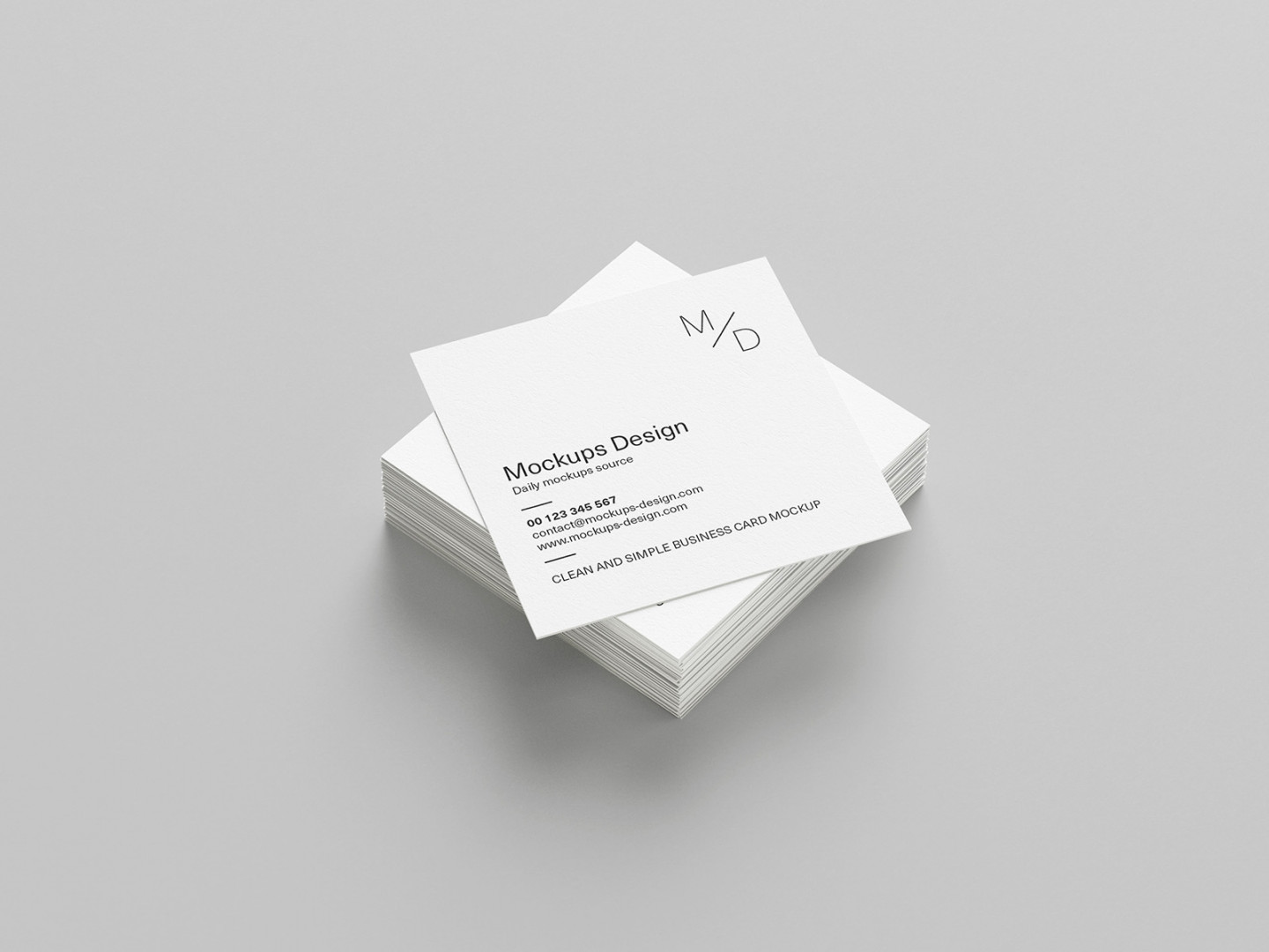 Free square business card mockup - Mockups Design