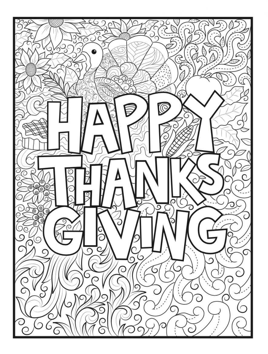 Free} Thanksgiving colouring sheet for adults - the-gingerbread