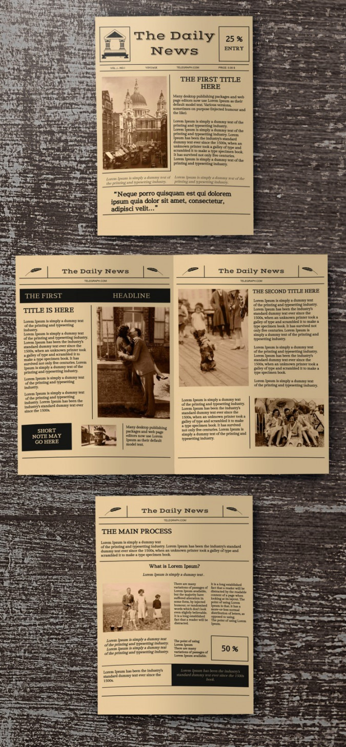 Free Vintage Newspaper Template In Google Docs