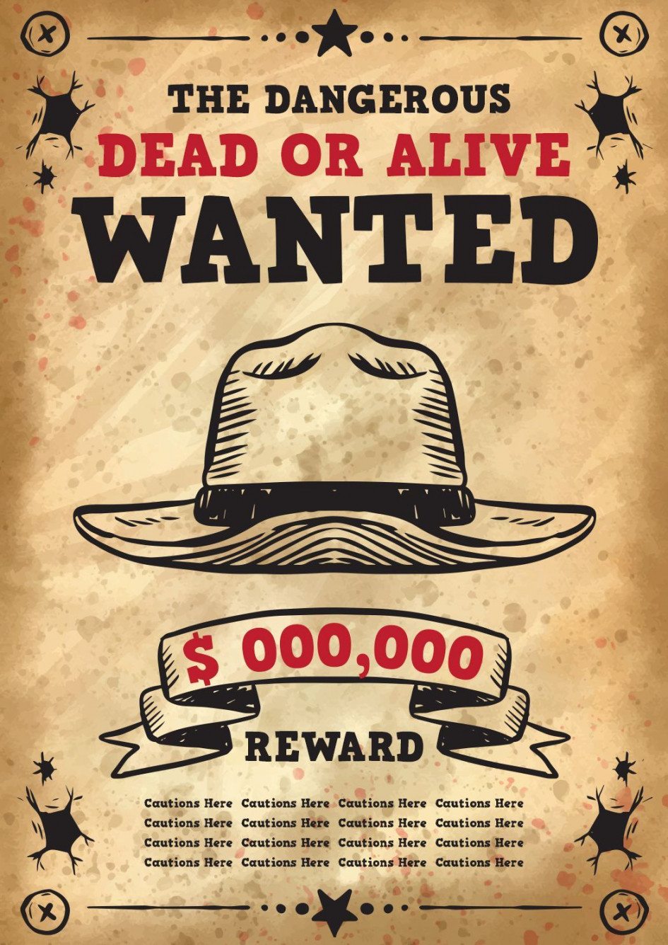 Free Wanted Poster Template - + Customizable Design Templates