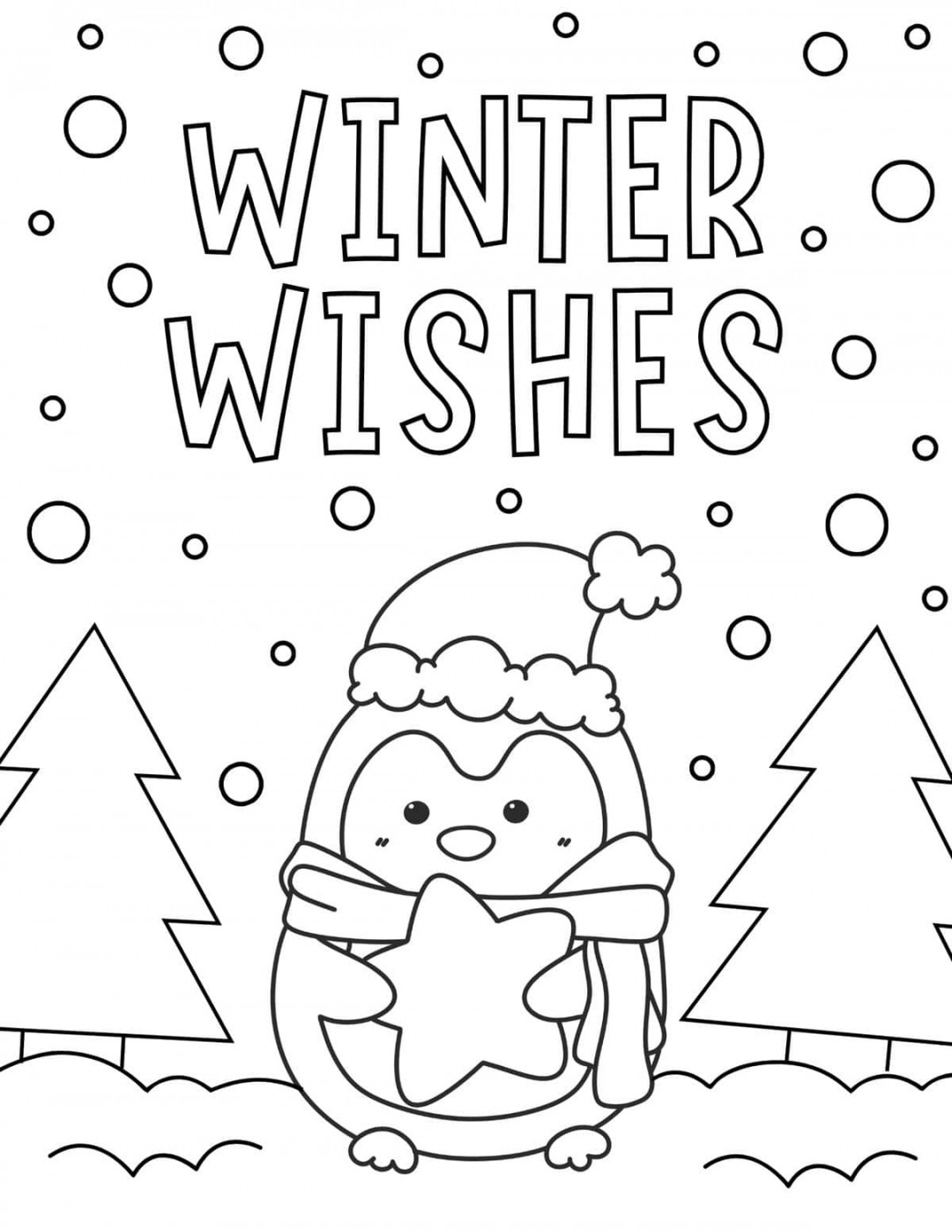 Free Winter Coloring Pages for Kids - Prudent Penny Pincher