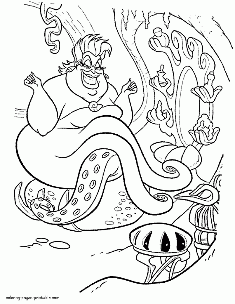 Fun Disney Ursula Coloring Pages · Craftwhack