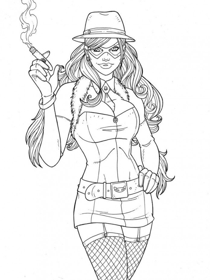 Gangster Black Cat (Commission) by JamieFayX  Adult coloring book