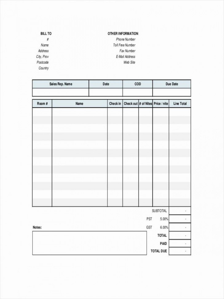 Get Our Sample of Motel  Receipt Template  Receipt template