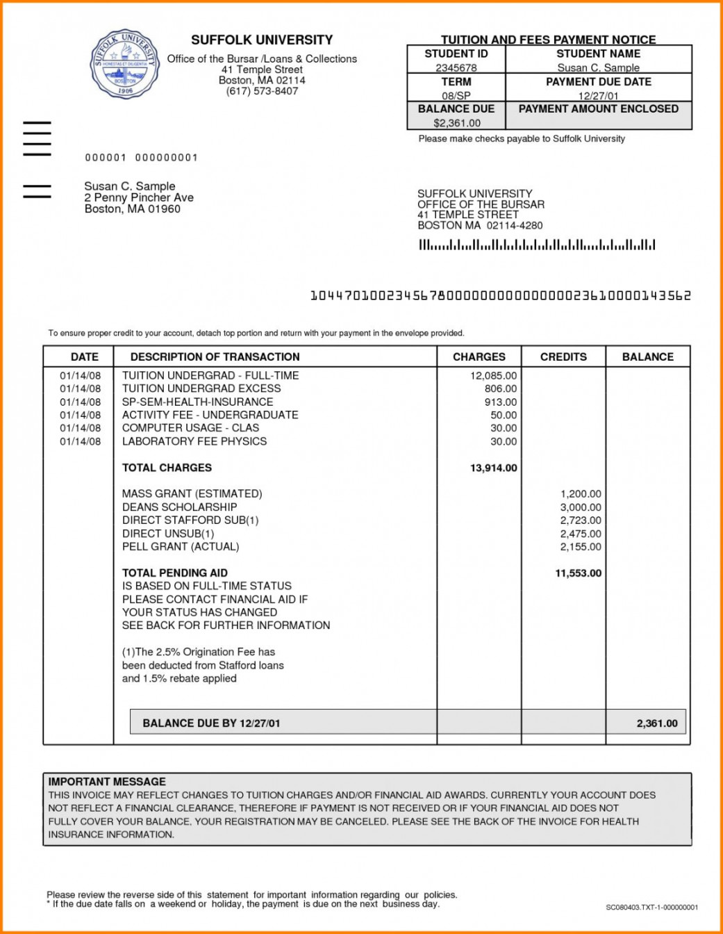 Get Our Sample of School Fee Receipt Template  Receipt template