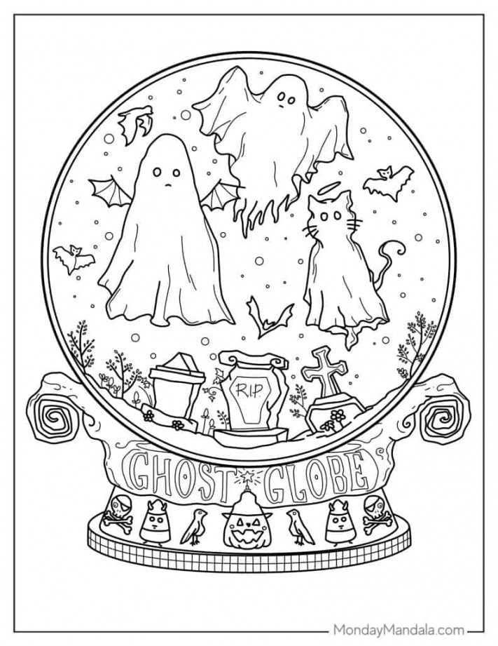 Ghost Coloring Pages (Free PDF Printables)