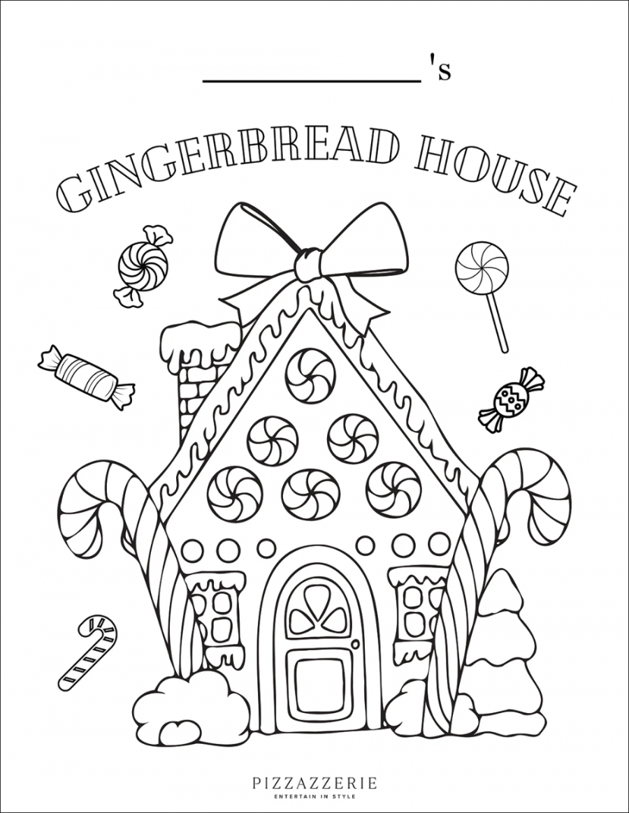 Gingerbread House Coloring Pages (Free Printable PDFs)  House