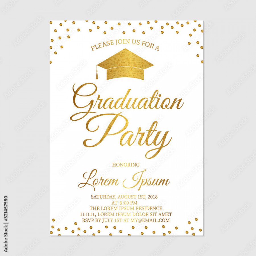 Graduation party invitation card template