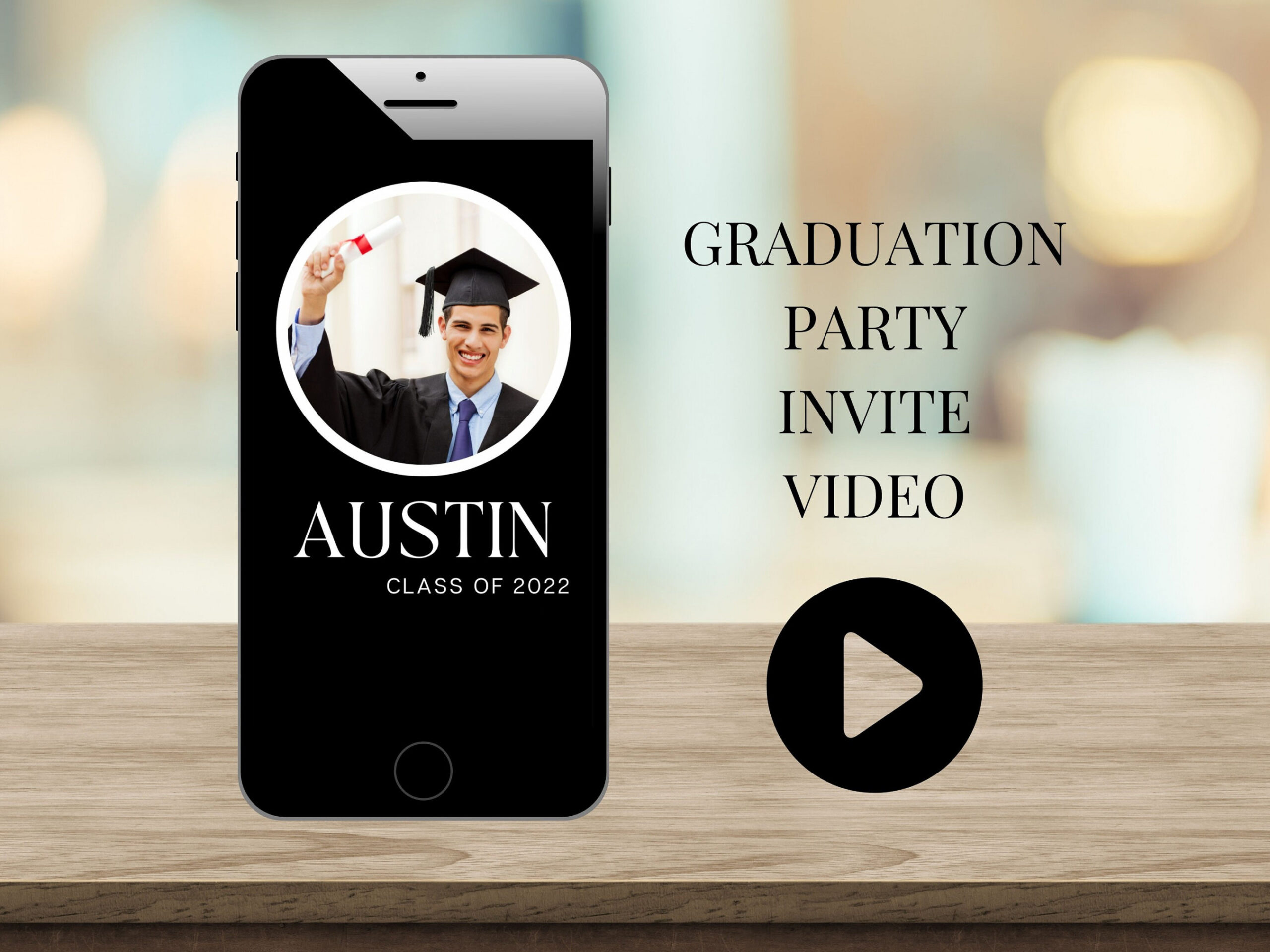 Graduation Party Video Invite Animated Invitation (Download Now