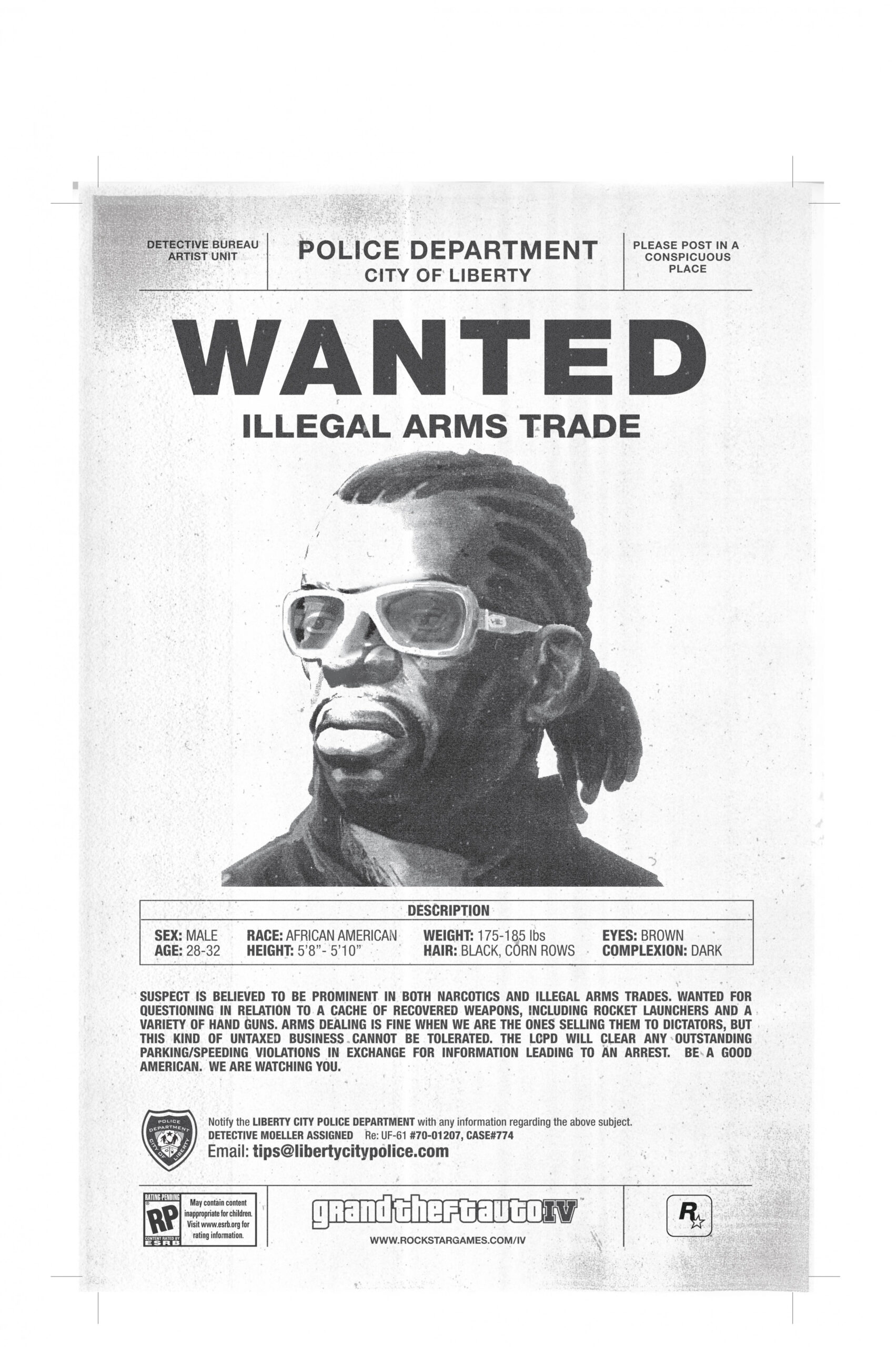 Grand Theft Auto IV - Wanted Poster by MoviePropAddict on DeviantArt