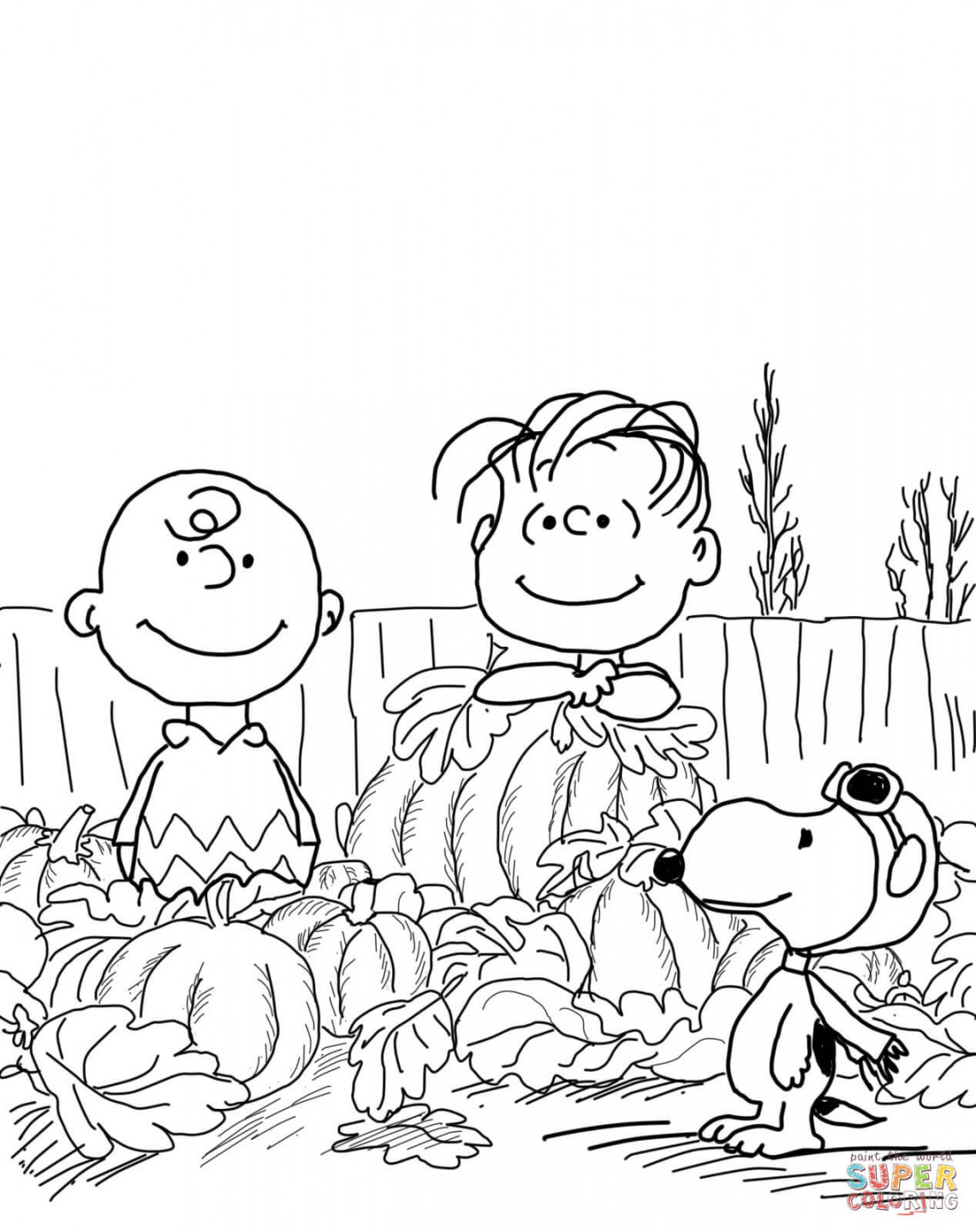 Great Pumpkin Charlie Brown coloring page  Free Printable