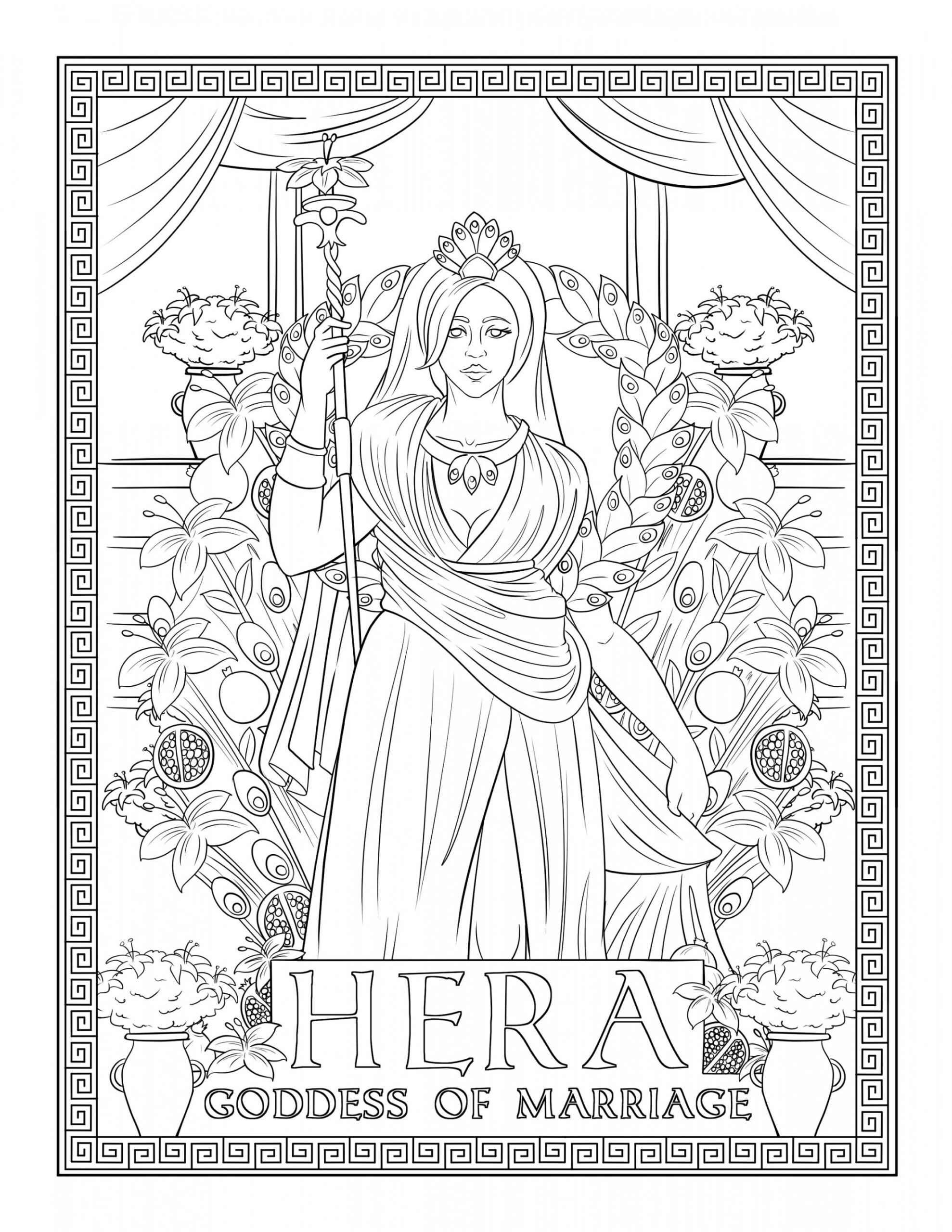 Greek Goddesses group  Coloring Pages Download/printable