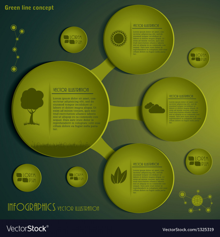 Green infographics design template Royalty Free Vector Image