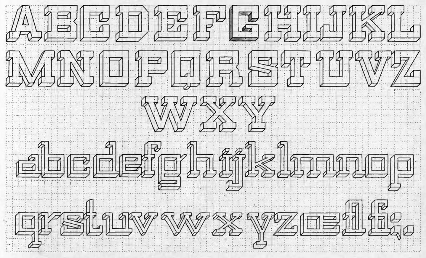 Grid lettering  Lettering, Graph paper designs, Lettering alphabet