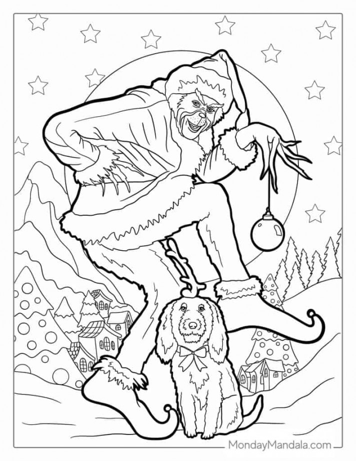 Grinch Coloring Pages (Free PDF Printables)