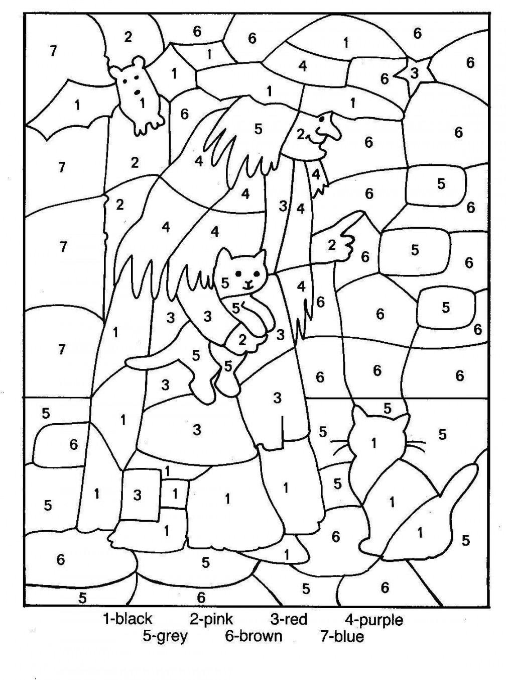 Halloween Color by Number  Halloween coloring sheets, Halloween