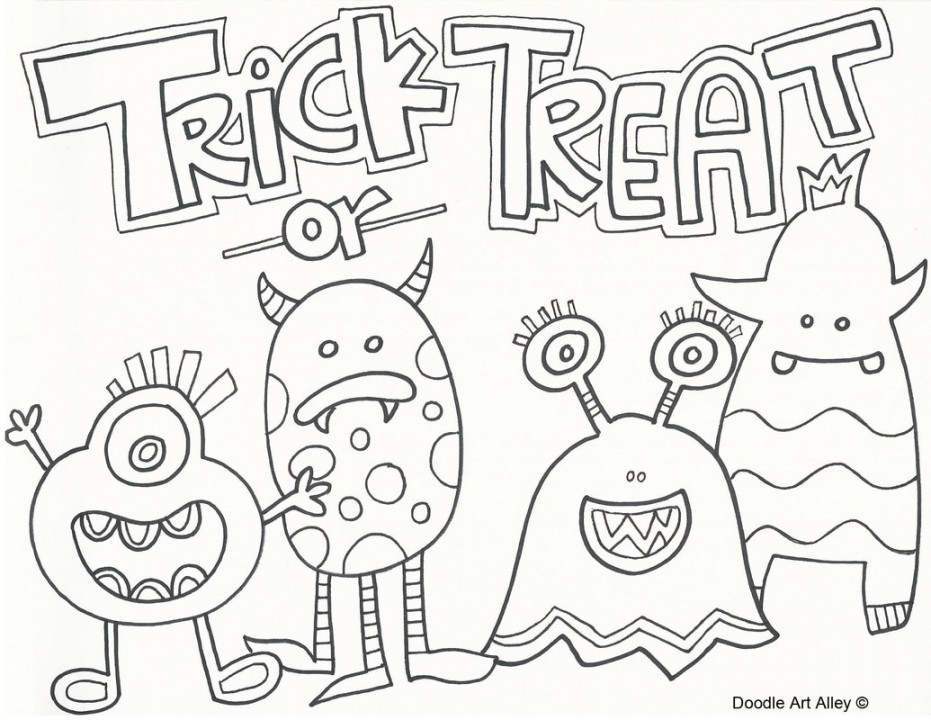 Halloween Coloring Pages - DOODLE ART ALLEY