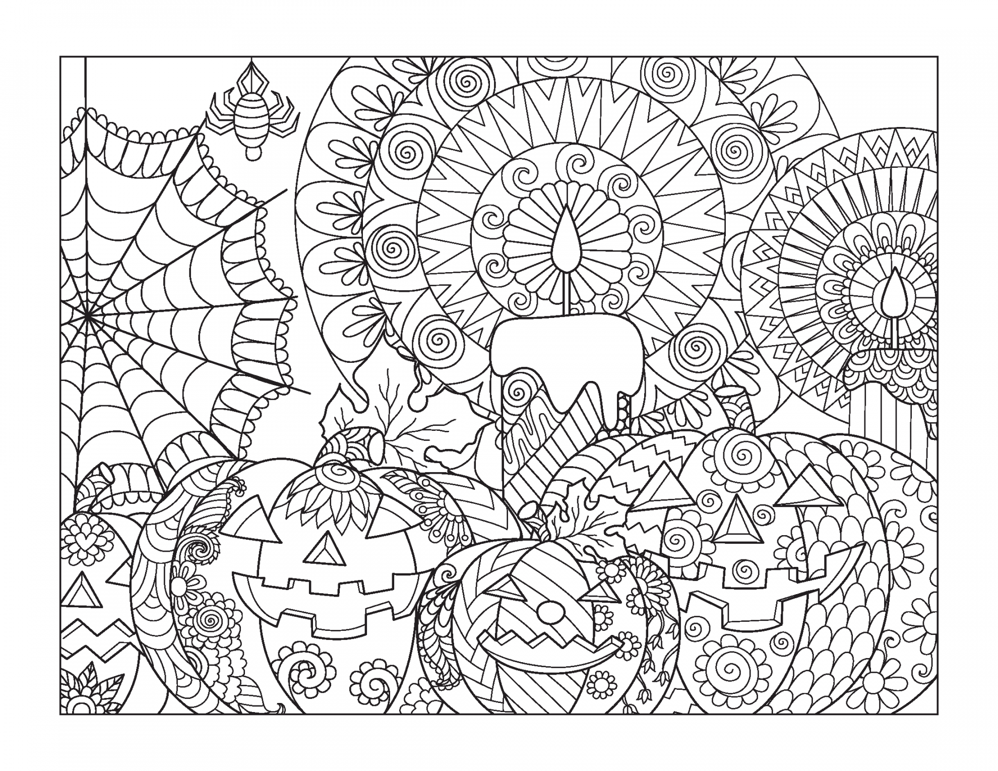 Halloween Coloring Pages (for older kids) - Gift of Curiosity