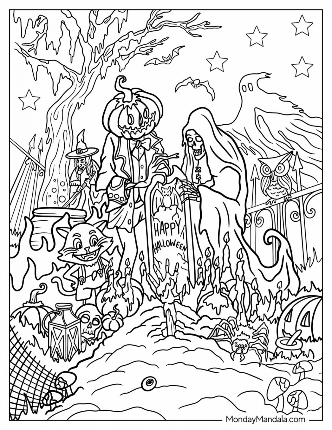 Halloween Coloring Pages (Free PDF Printables)