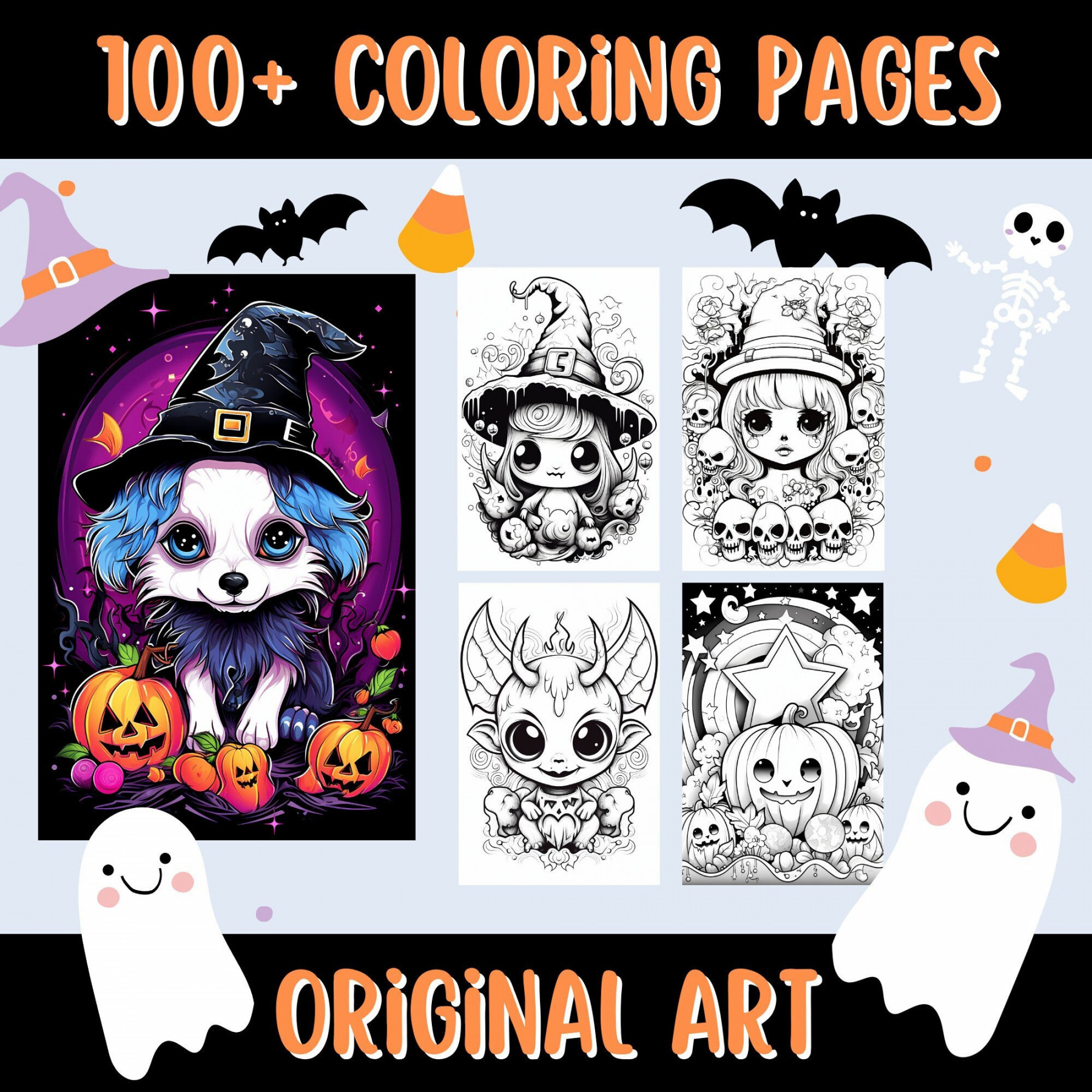 Halloween Coloring Pages Halloween Coloring Book Lisa - Etsy