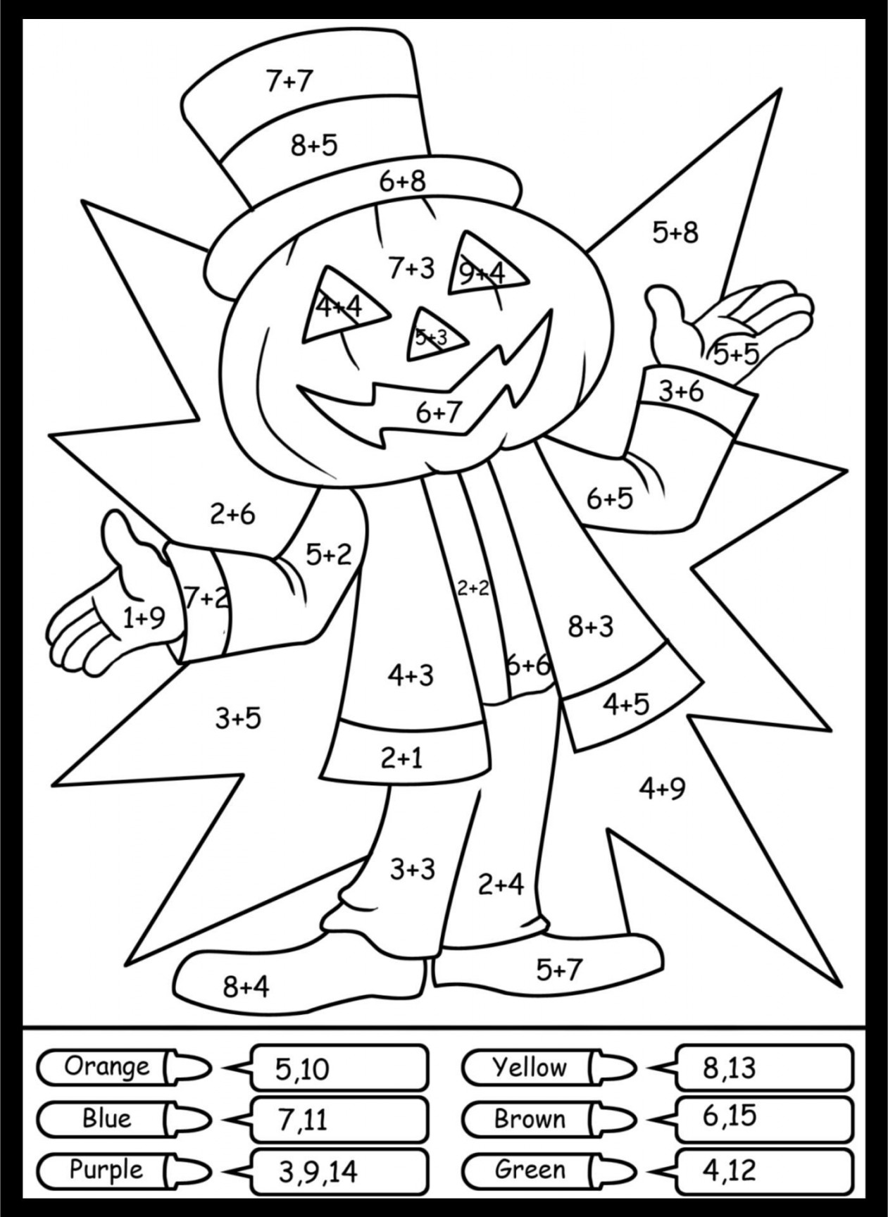 Halloween Math Coloring Pages Printable  Halloween math