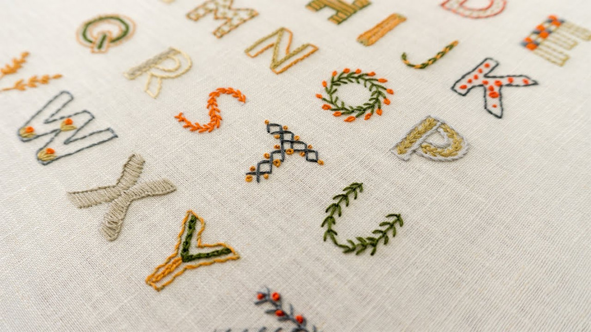 Hand Embroidery Letters for Beginners  Top Stitches In Hand Embroidery