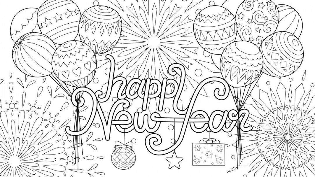 Happy New Year  Coloring & Activity Pages: Fun & Free