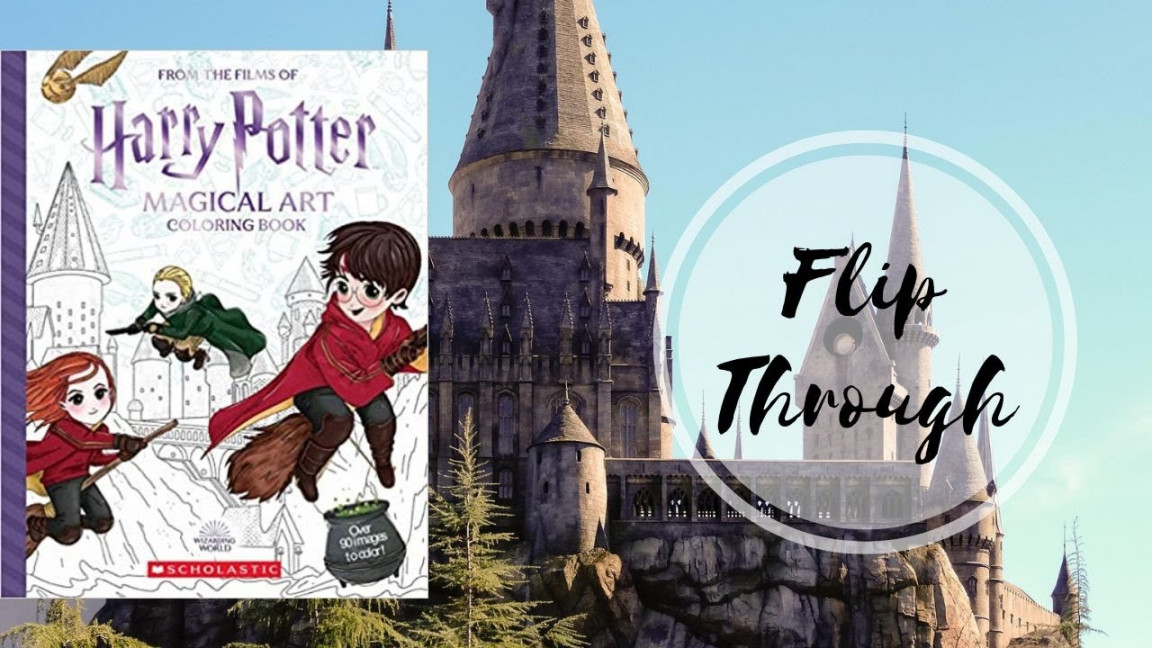 Harry Potter Magical Art Coloring Book Flip Through