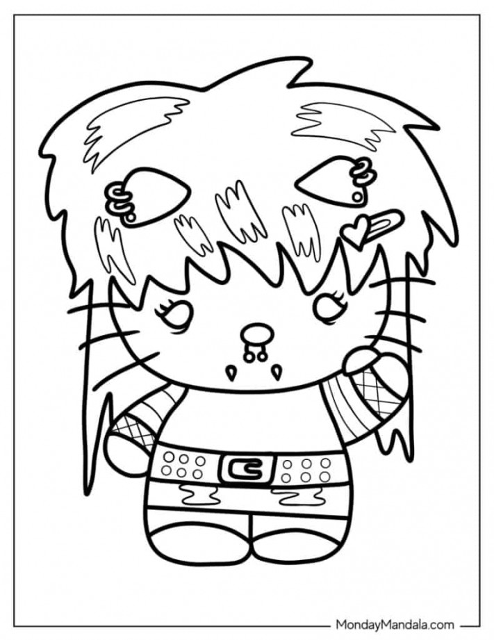 Hello Kitty Coloring Pages (Free PDF Printables)