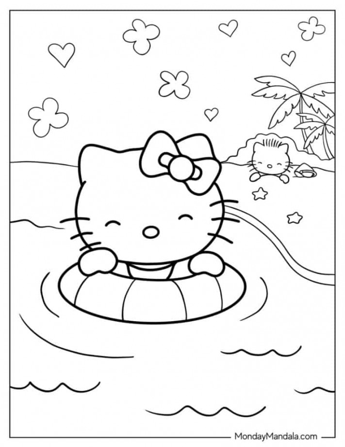 Hello Kitty Coloring Pages (Free PDF Printables)