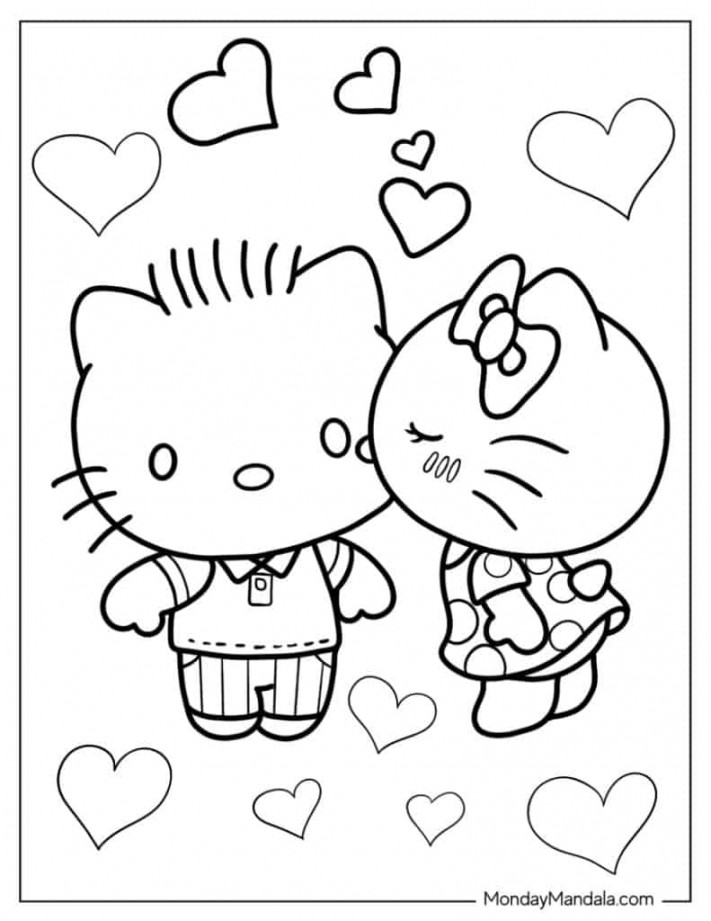 Hello Kitty Coloring Pages (Free PDF Printables)