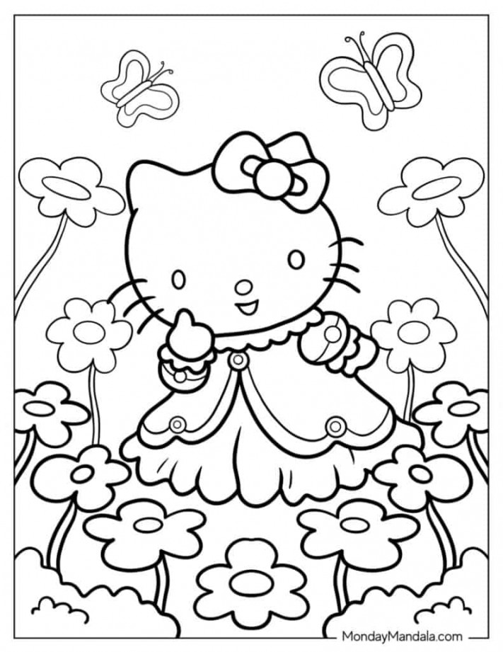 Hello Kitty Coloring Pages (Free PDF Printables)