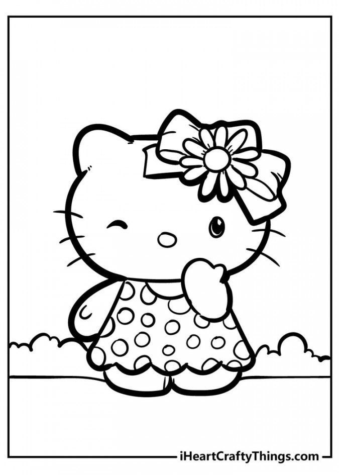 Hello Kitty Coloring Pages (% Free Printables)