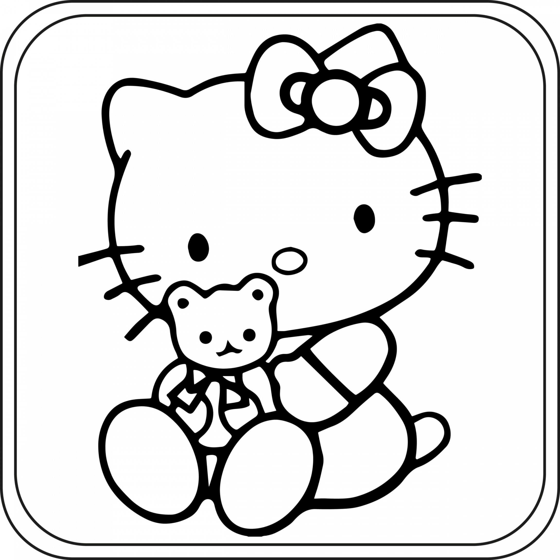 Hello Kitty Coloring Pages Preschool  Kindergarten  First Grade