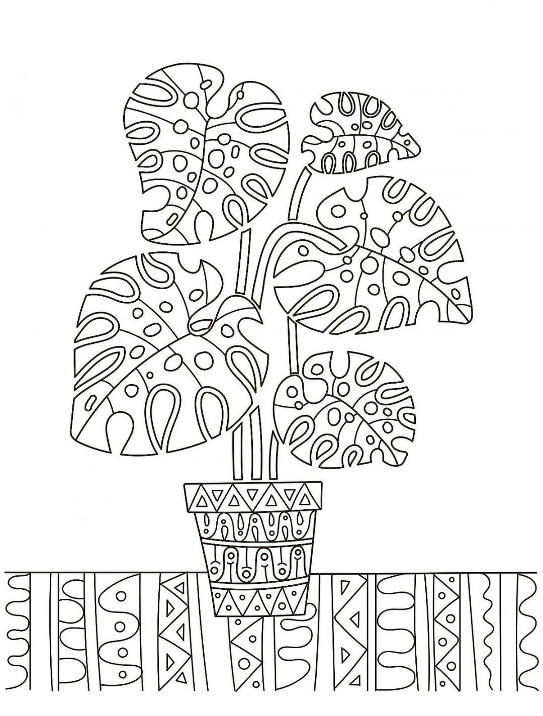 Houseplants Coloring Pages: Free Printable Coloring Pages of