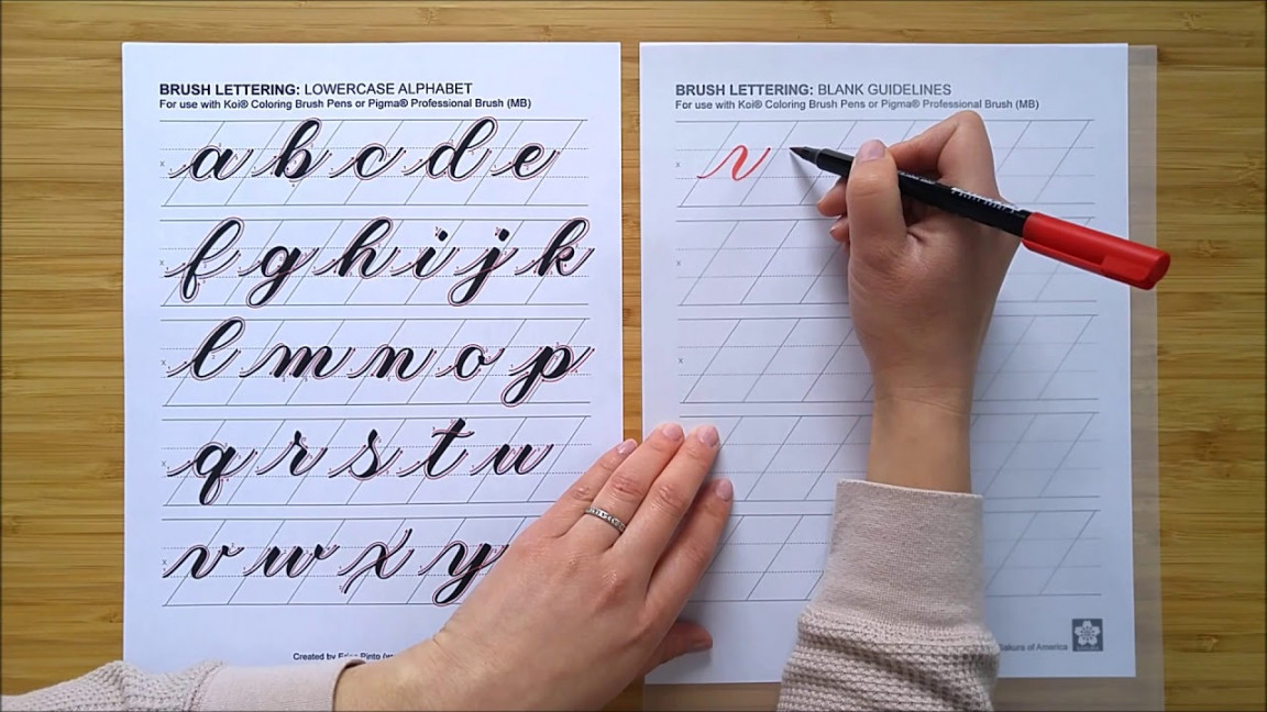 How to Brush Letter with Erica Pinto - Lowercase Alphabet part