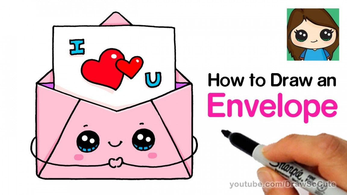 How to Draw a Love Letter in a Cute Envelope Easy