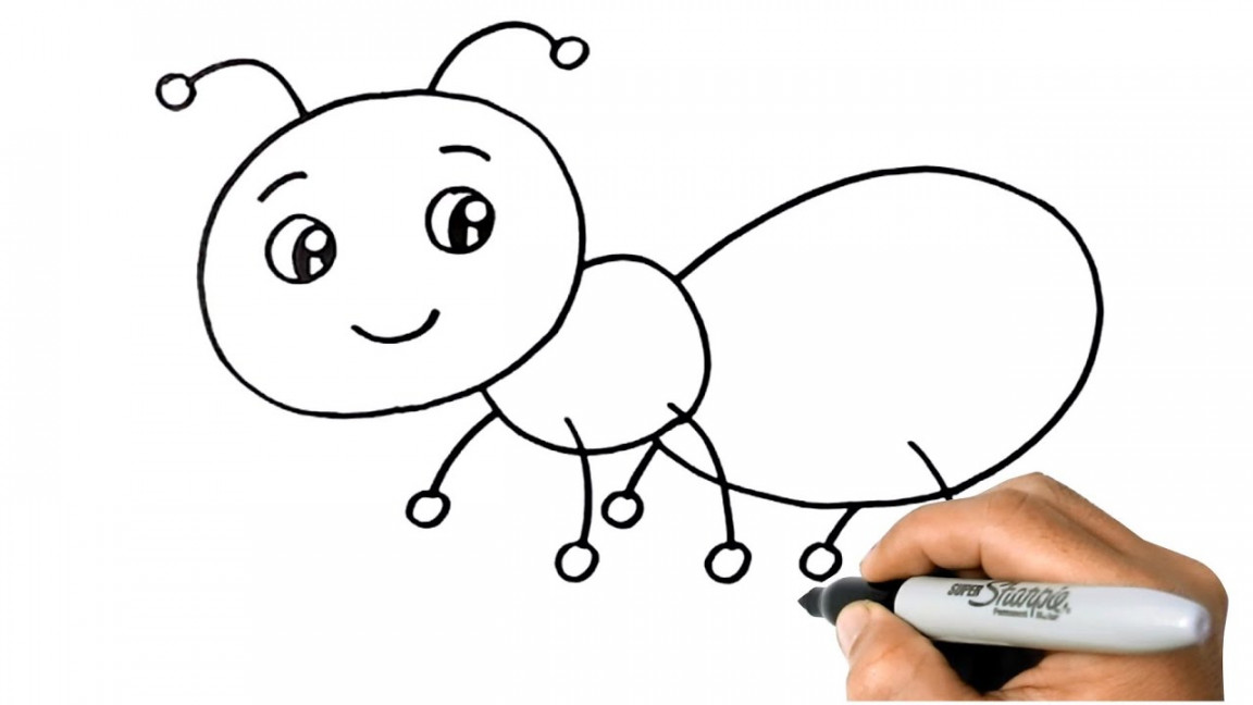 How To Draw An Ant Step By Step 🐜 Ant Drawing Easy