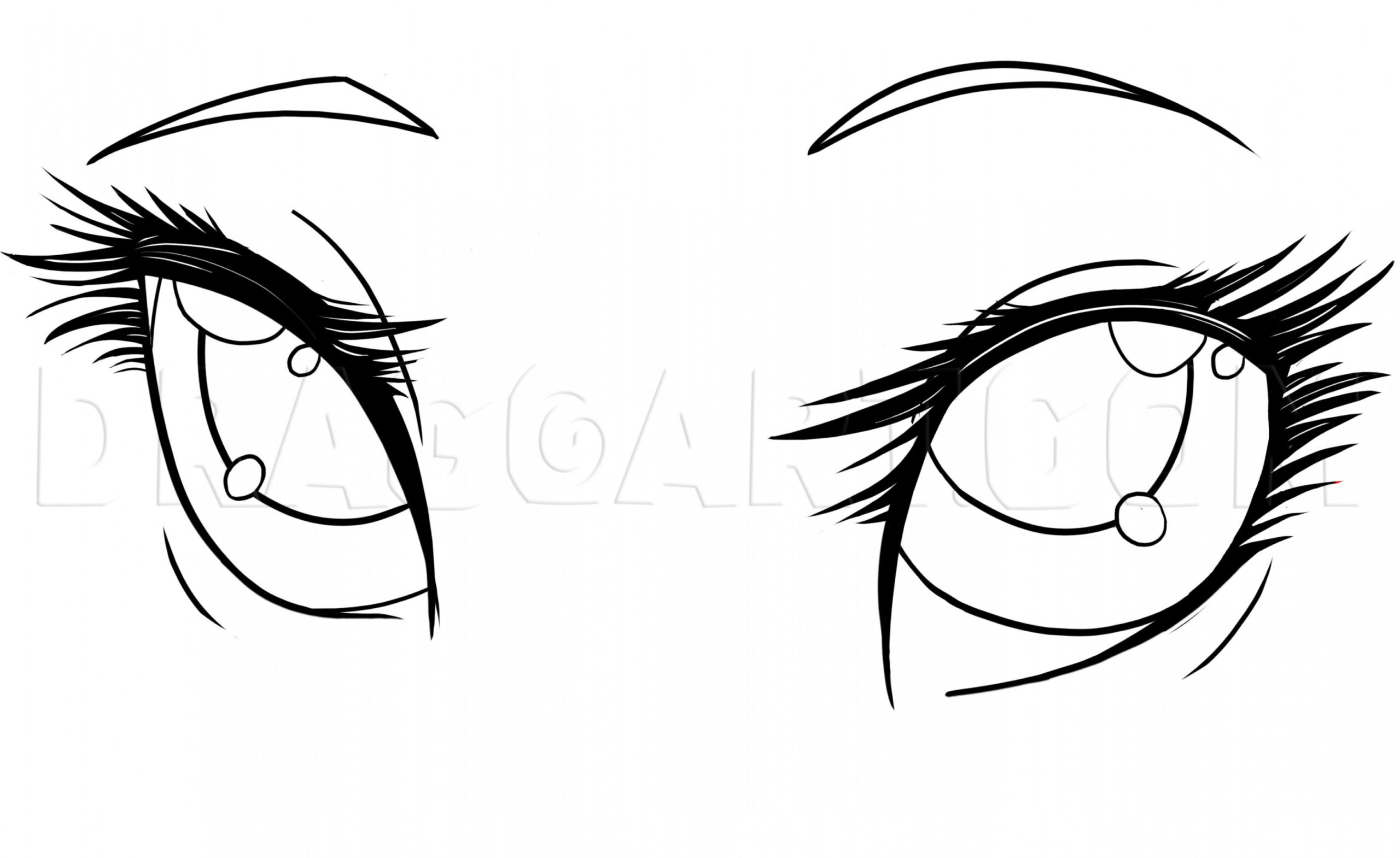 How To Draw Anime Eyes, Step by Step, Drawing Guide, by NeekoNoir