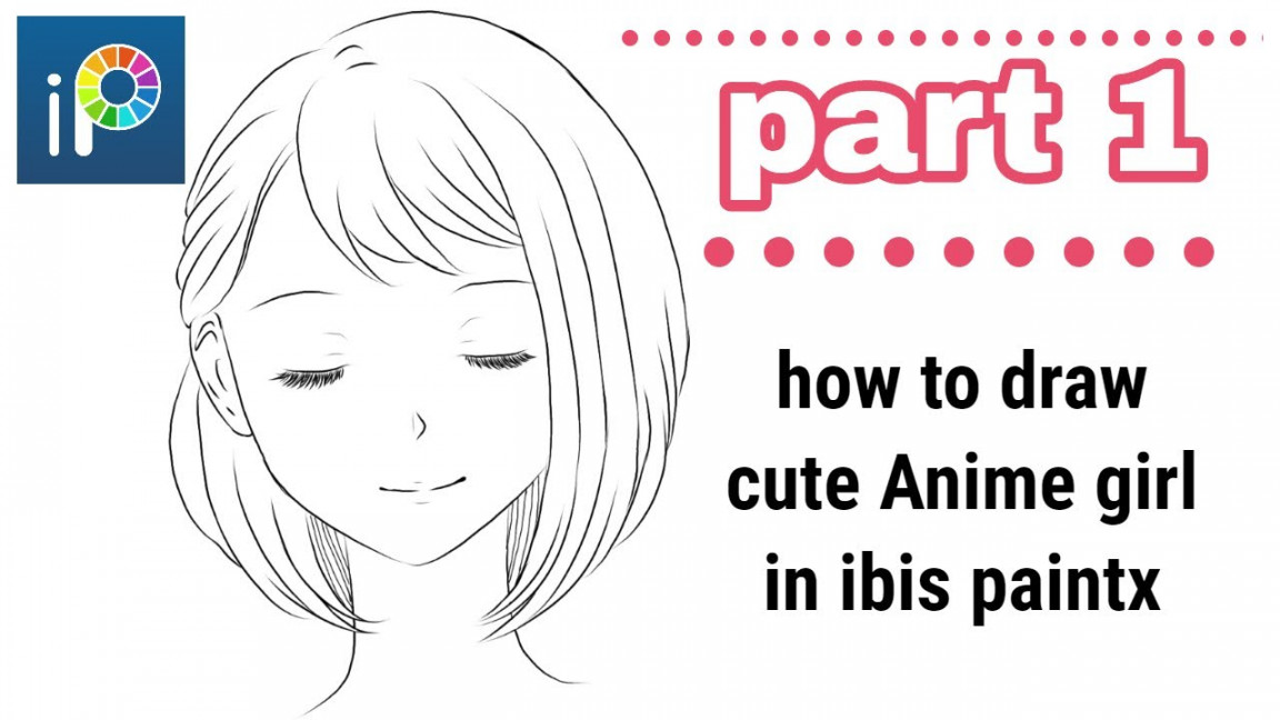 how to draw Anime girl in ibis paint x/easy tutorial [ part ]