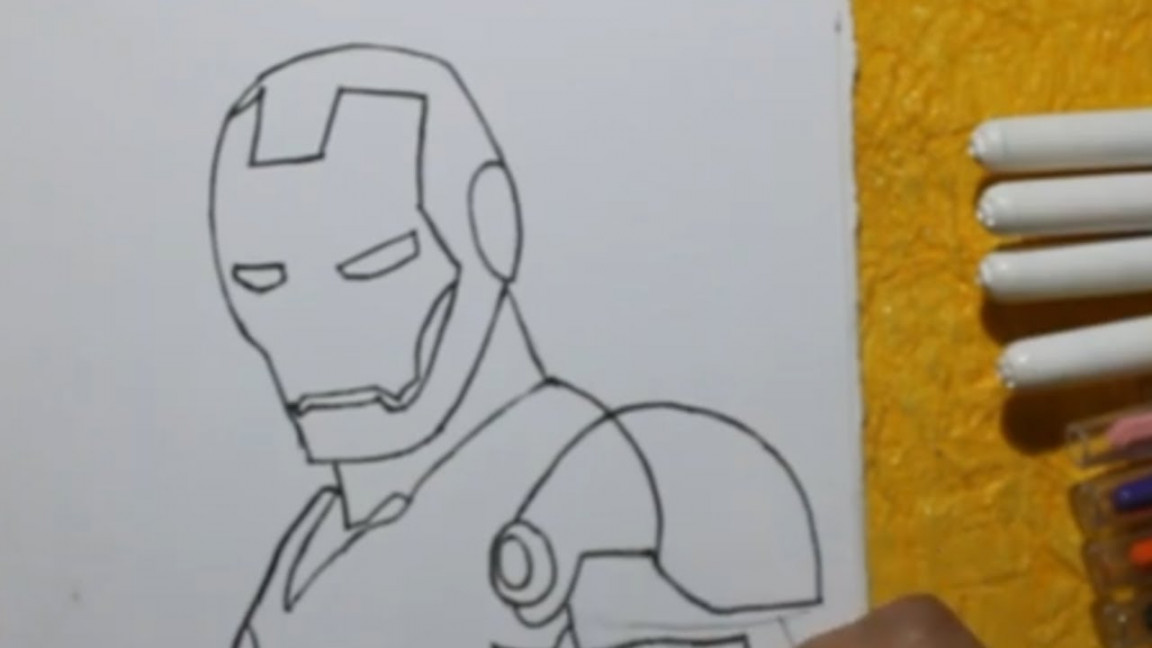 How to draw IRON MAN easy for beginners IRON MAN(Avengers:Infinity War)  sketch draw session