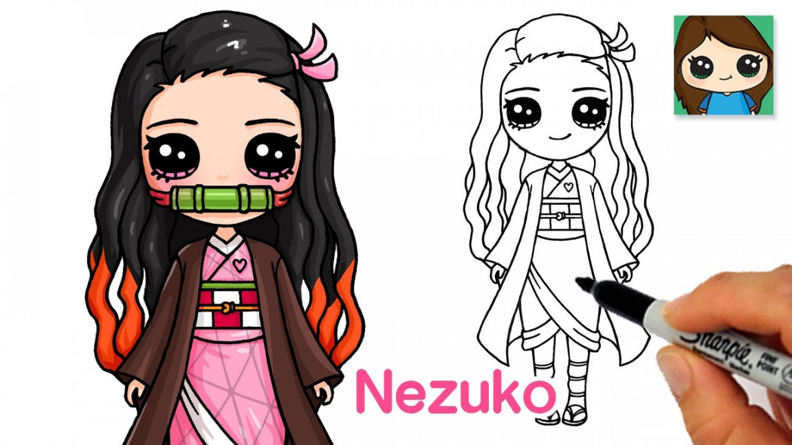 How to Draw Nezuko Kamado  Demon Slayer : Mugen Train