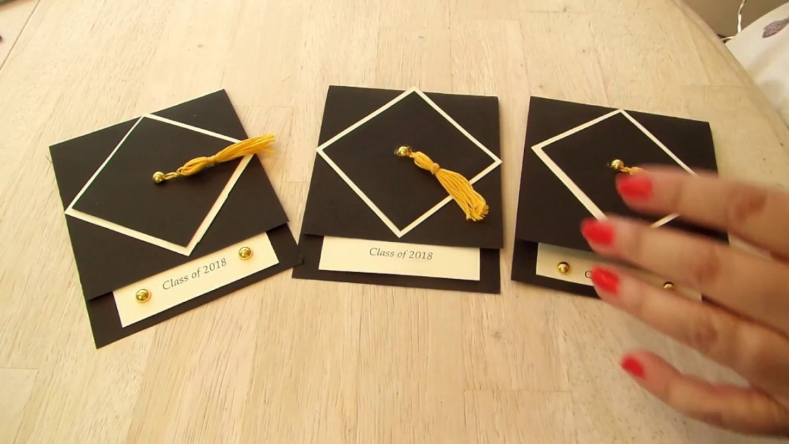 How to make a super easy graduation card, invitation and tassel