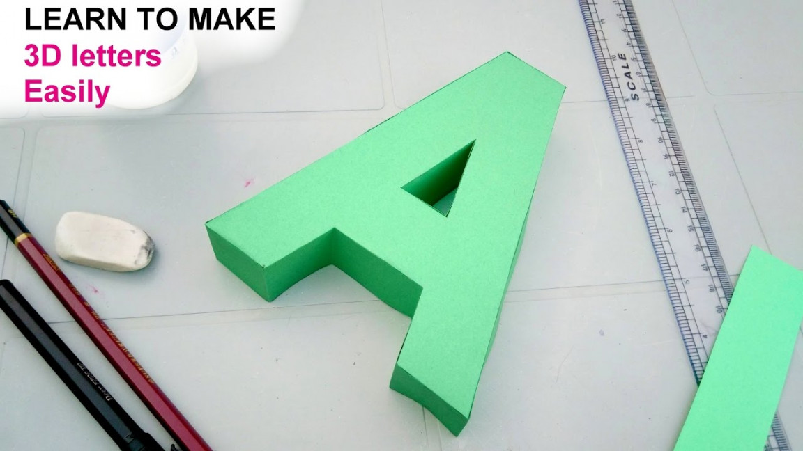 how to make d letters from paper, letter A