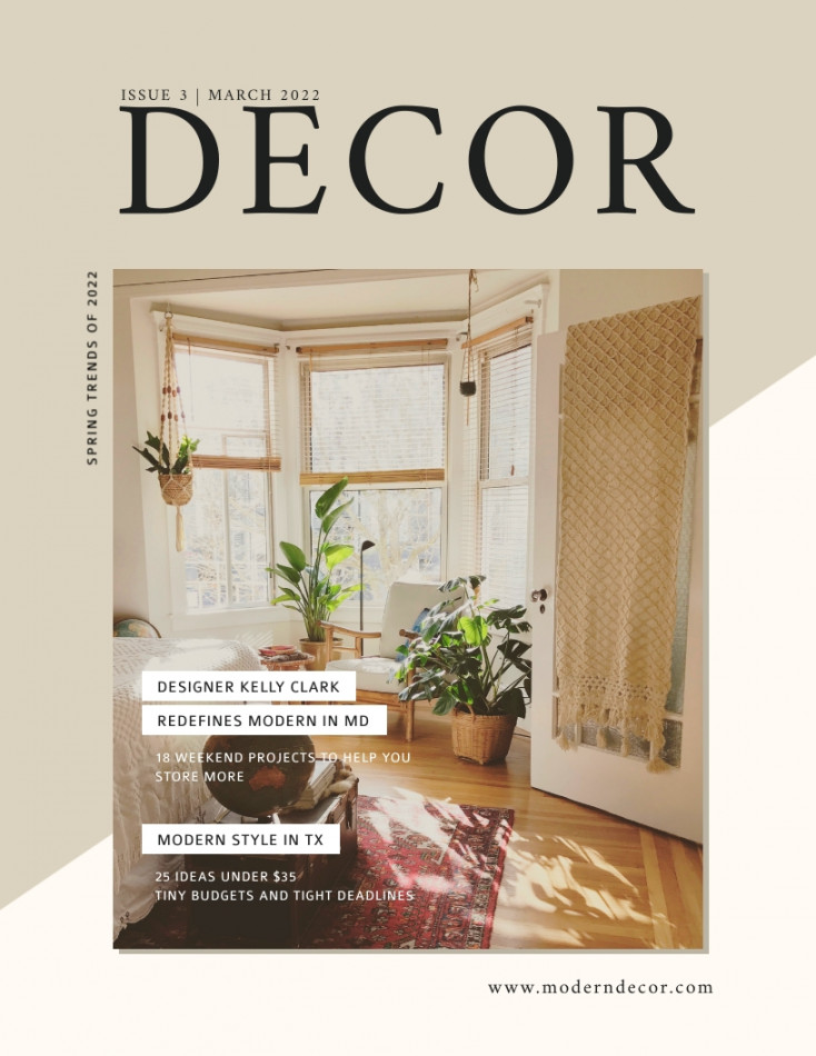 Interior Design - Magazine Cover Template  Visme