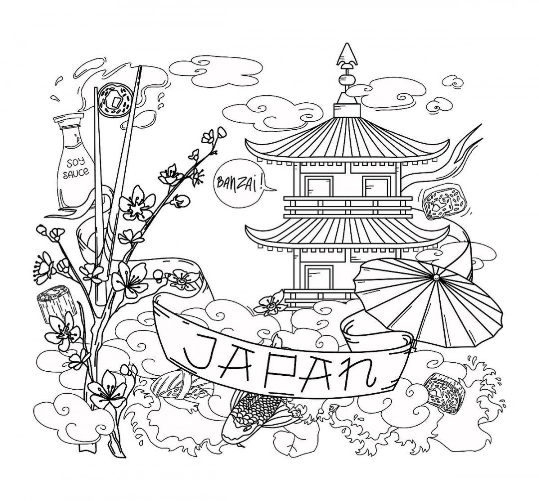 Japan Coloring Pages: Free Printable Coloring Pages of Japan