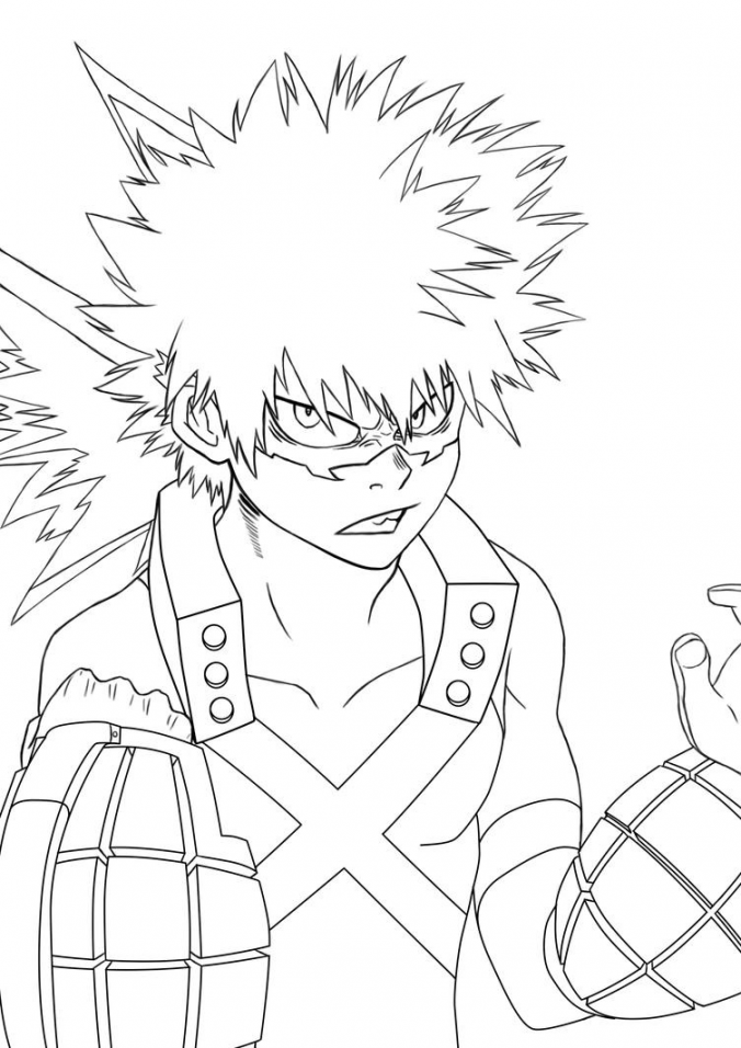 Katsuki Bakugo Line Art