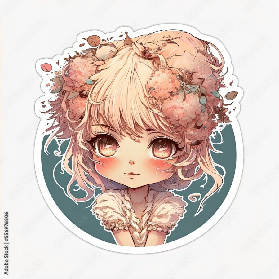 Kawaii anime girl. Cute kawaii drawings. Kawaii stickers