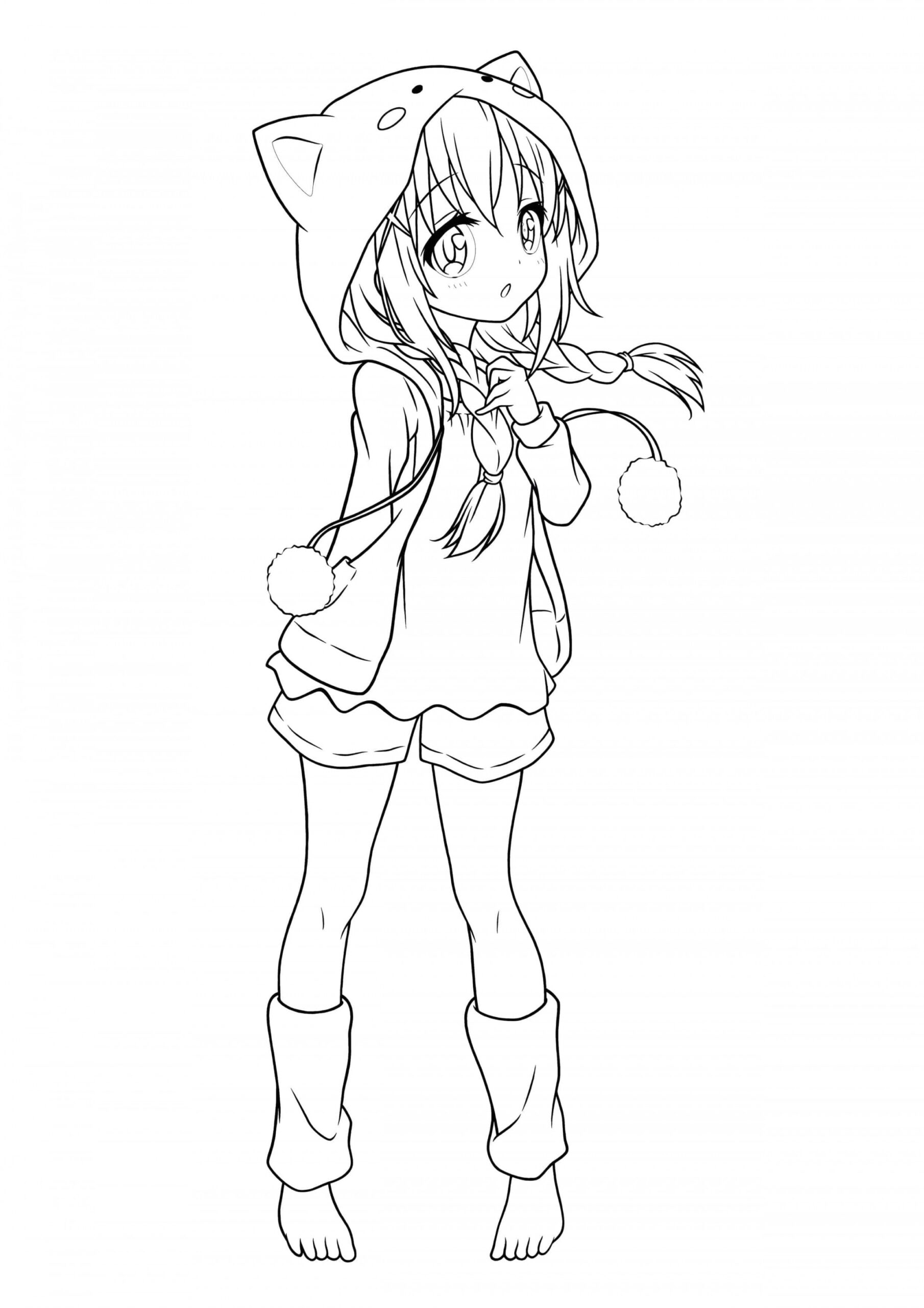 Kawaii Manga Girl coloring page  Manga coloring book, Chibi